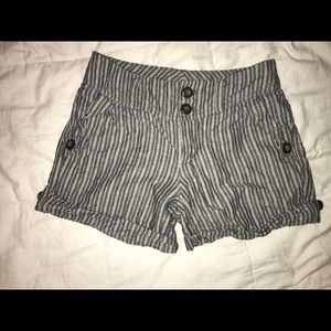 Stripped women's high wasted  shorts